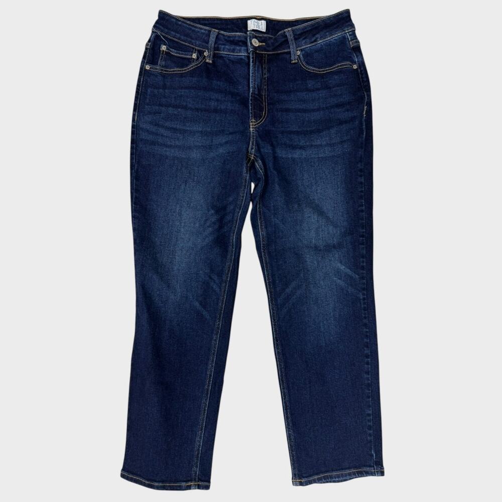 Time and Tru Womens 12 Short Blue Denim Jeans Cotton Polyester Spandex
